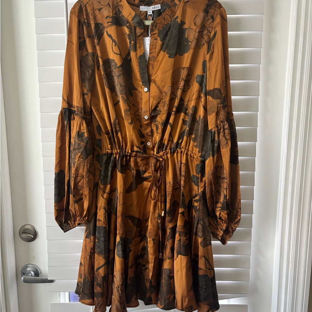 Baltic Born Long Sleeve Dress in Brown and Black